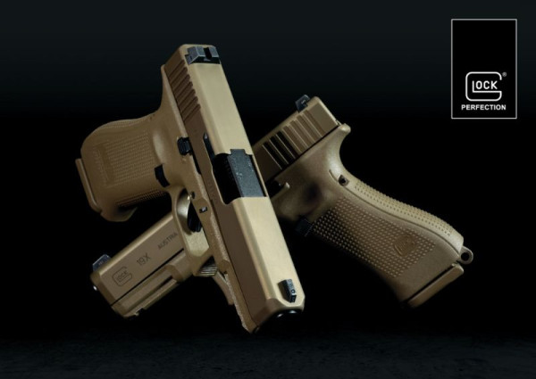 GLOCK PISTOLE G19X CROSSOVER 9MM LUGER 4"/10,2CM COYOTE, #70397