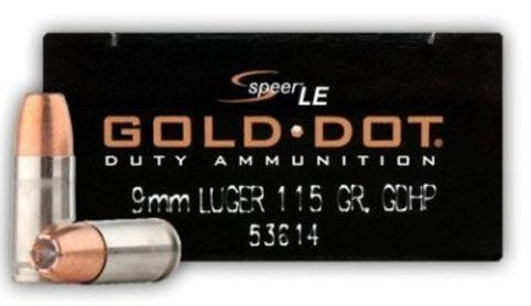 SPEER GOLD DOT 9MM LUGER 115GR HP, VPE: 50STÜCK, #53614