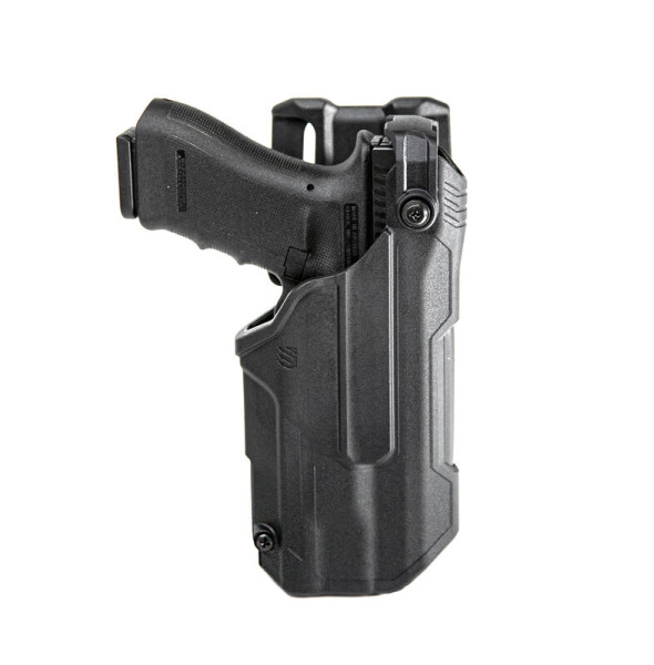 BLACKHAWK T-SERIES L3D DUTY LB HOLSTER GLOCK 17/22 TLR 7 SCHWARZ LH, #44N700BK