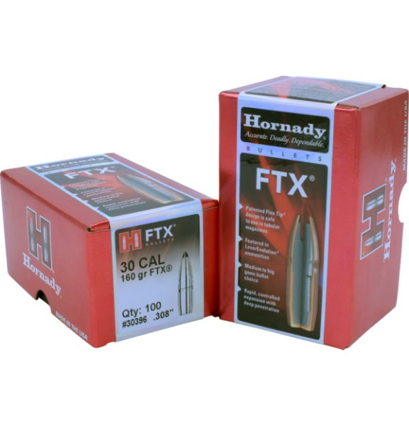 HORNADY FTX .30/.308 MARLIN EXPRESS 160GR, VPE: 100STÜCK, #30396