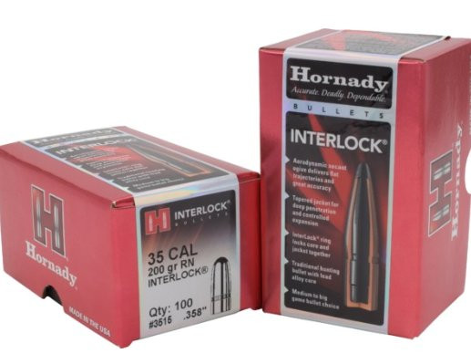 HORNADY GESCHOSSE .35/.358 200GR INTERLOCK RN, VPE: 100STÜCK, #3515