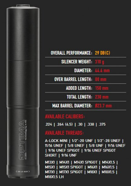 A-TEC OPTIMA 45 FRONT .30CAL M14X1