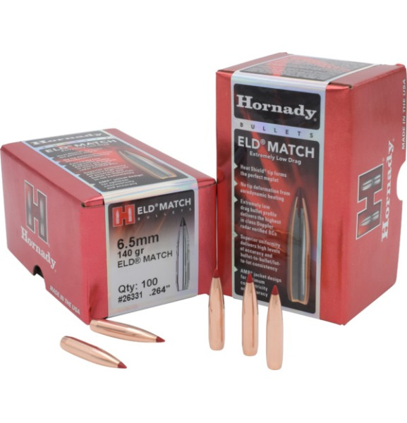 HORNADY ELD MATCH 6,5MM/.264 140GR, VPE: 100STÜCK, #26331