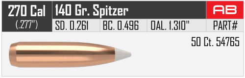 NOSLER ACCUBOND .270/.277 140GR VPE: 50STÜCK #54765