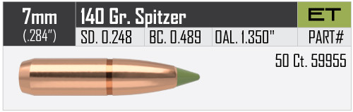 NOSLER E-TIP 7MM/.284 140GR VPE: 50STÜCK #59955
