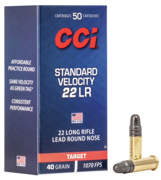 CCI STANDARD .22LR 40GR BLEI RN VPE: 500STÜCK, #0035EU