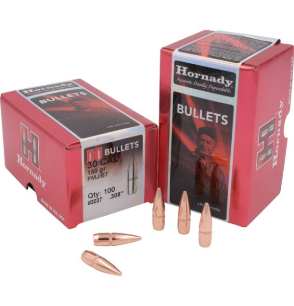 HORNADY FMJ-BT .30/.308 150GR , VPE: 2100STÜCK, #3037B