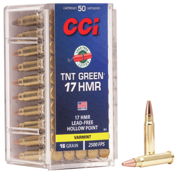 CCI TNT GREEN .17HMR 16GR HP, VPE: 50STÜCK, #00951