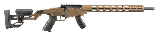 RUGER PRECISION RIMFIRE .22 LR 18"/46CM 1/2"-28 BURNT BRONZE CERAKOTE, #08407