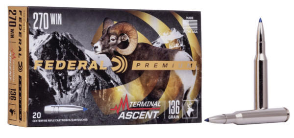 FEDERAL PREMIUM .270 WIN 136GR TERMINAL ASCENT VPE: 20STÜCK, #P270TA1