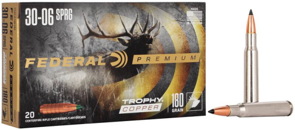 FEDERAL PREMIUM .30-06 SPRG. 180GR TROPHY COPPER, VPE: 20STÜCK, #P3006TC1