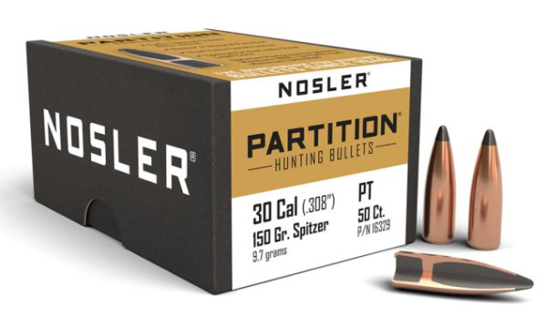 NOSLER PARTITION .30/.308 170GR RN, VPE:50STÜCK, #16333