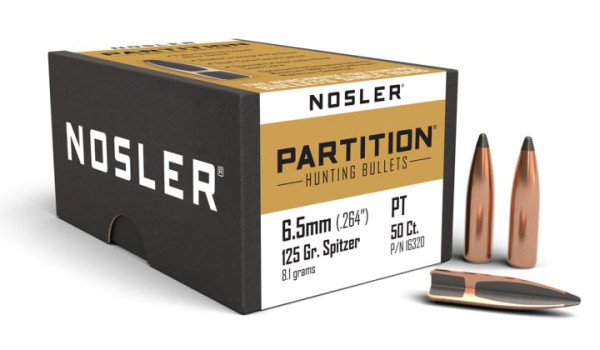 NOSLER PARTITION 6,5MM/.264 125GR SP, VPE: 50STÜCK, #16320