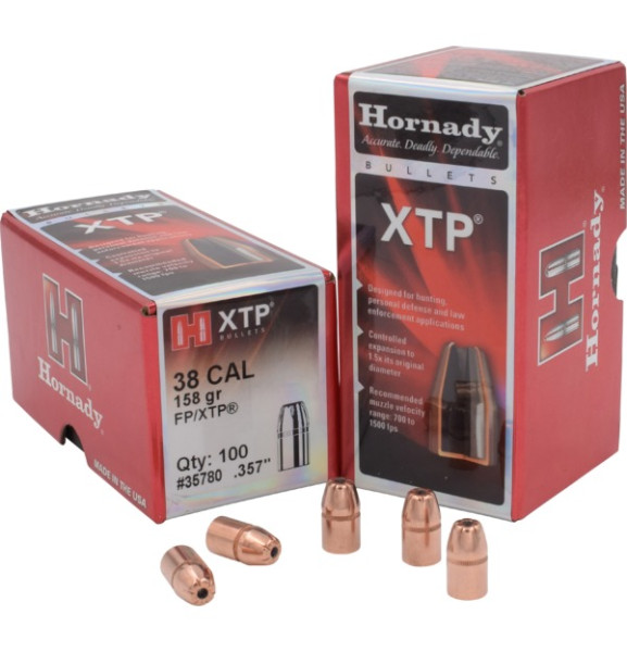 HORNADY XTP .38/.357 158GR XTP, VPE: 100STÜCK, #35780