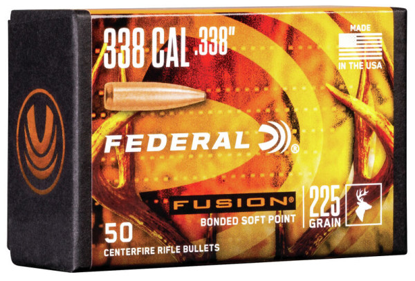 FEDERAL FUSION RIFLE GESCHOSSE .338/.338 225GR SP, VPE: 50STÜCK, #FB338F2