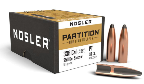 NOSLER PARTITION .338/.338 250GR SP, VPE:50STÜCK, #35644