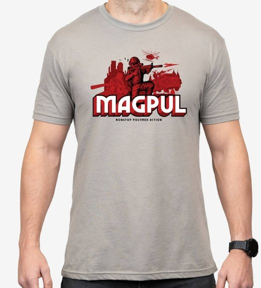 MAGPUL NONSTOP POLYMER ACTION COTTON T-SHIRT SIZE: M, # MAG1221-040-M