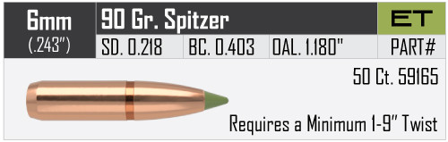 NOSLER E-TIP 6MM/.243 90GR VPE: 50STÜCK #59165