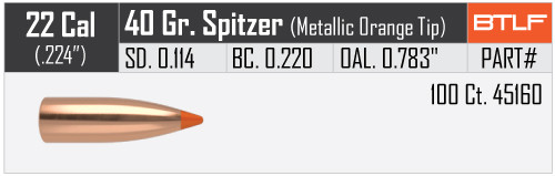 NOSLER BALLISTIC TIP LEAD-FREE™ .22/.224 40GR VPE: 100STÜCK #45160