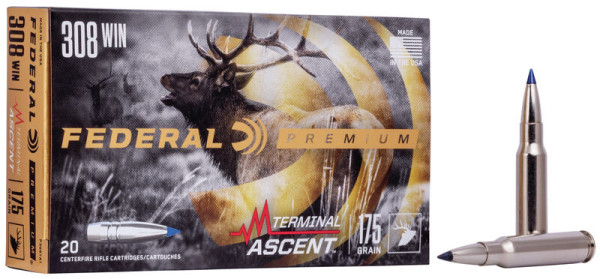 FEDERAL PREMIUM .308WIN 175GR TERMINAL ASCENT, VPE: 20STÜCK, #P308TA1
