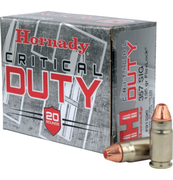 HORNADY CRITICAL DUTY .357 SIG 135GR, VPE: 20STÜCK, #91296