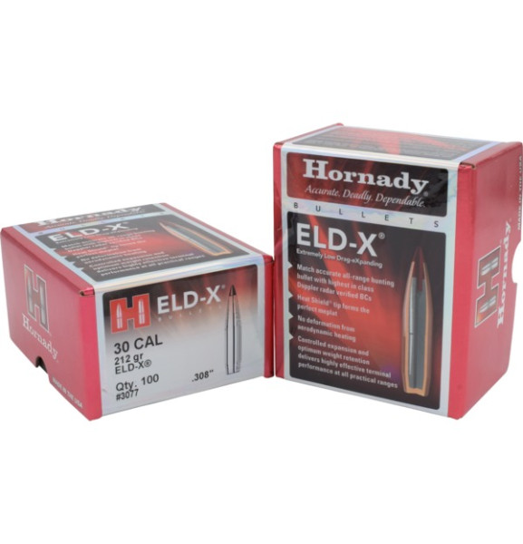 HORNADY ELD-X .30/.308 212GR, 100STÜCK, #3077