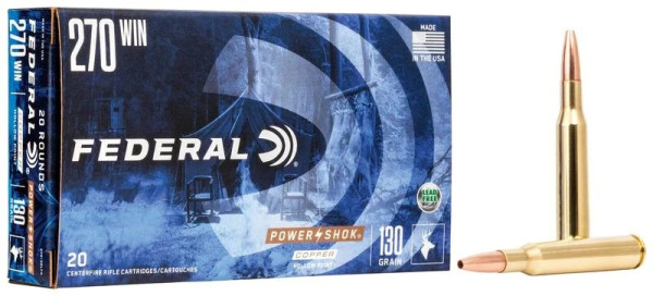 FEDERAL POWER-SHOK COPPER .270WIN 130GR, VPE:20STÜCK, #270130LFA