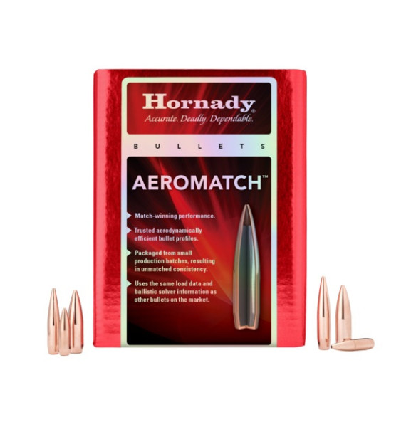 HORNADY AEROMATCH .30/.308 168GR HPBT, VPE: 500STÜCK, #305071