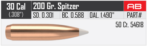 NOSLER ACCUBOND .30/.308 200GR VPE: 50STÜCK #54618