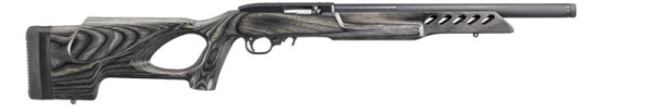 RUGER 10/22® TARGET .22 LR 16,1"/41CM SCHWARZ/GRAU LAMINATE MIT DAUMENLOCH SCHAFT, #21186