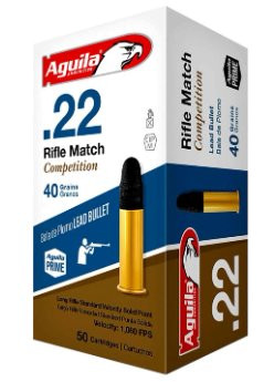AGUILA RIFLE MATCH .22 LR 40GR RN, VPE: 50STÜCK, #1B220518