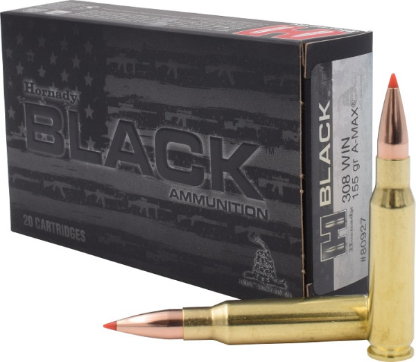 HORNADY BLACK .308 WIN 155GR A-MAX BLACK, VPE: 20STÜCK, #80927