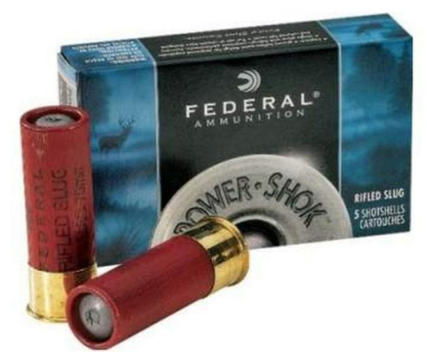 FEDERAL POWER SHOK SLUG 12/70 438GR HOLLOW POINT VPE: 5STÜCK # #F127RS