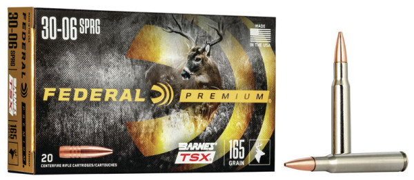 FEDERAL PREMIUM .30-06SPRG 165GR BARNES TSX, VPE: 20STÜCK, #P3006AF