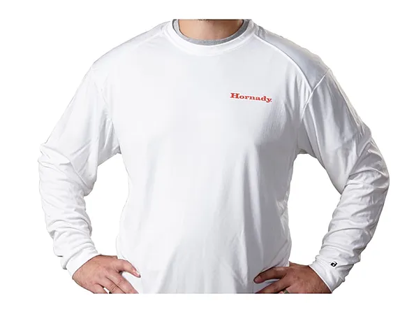 HORNADY LANGARMSHIRT WEIß/ROT HORNADY VORNE & ROT "H" HINTEN GR. XXXL, #99760XXXL