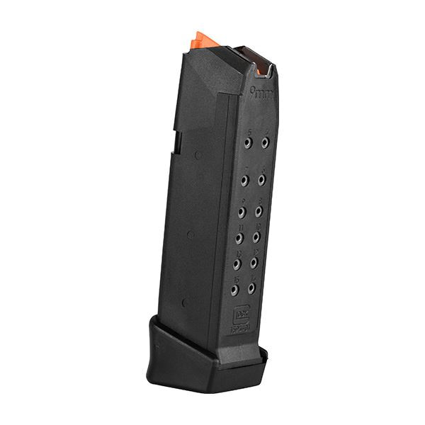 GLOCK MAGAZIN G19+2 17RD 9MM LUGER SCHWARZ/ORANGE, #1566