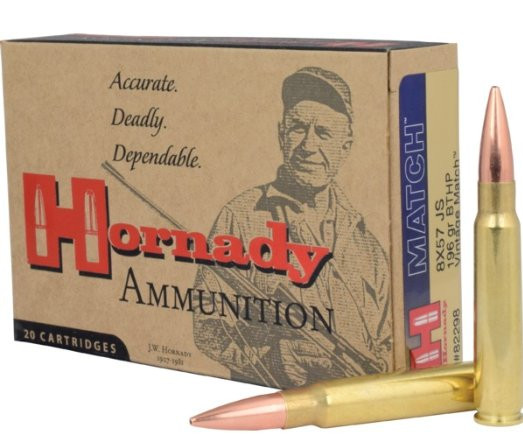 HORNADY VINTAGE MATCH 8X57JS 196GR BTHP, VPE: 20STÜCK, #82298
