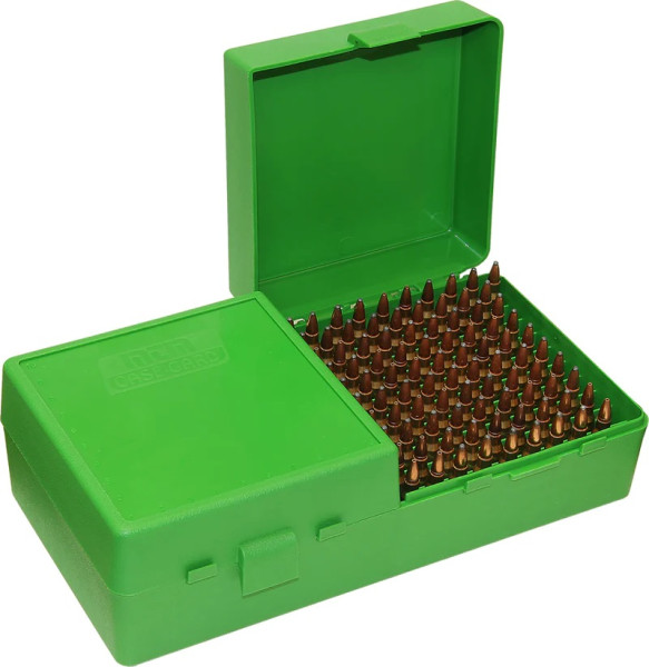 MTM PATRONENBOX 200RDS GREEN/ .17,.222REM,.223REM,.222MAG, #RS-200-10