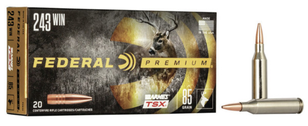 FEDERAL PREMIUM .243 WIN 85GR TSX, VPE: 20STÜCK, #P243K