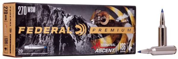 FEDERAL PREMIUM .270 WSM 136GR TERMINAL ASCENT, VPE: 20STÜCK, #P270WSMTA1