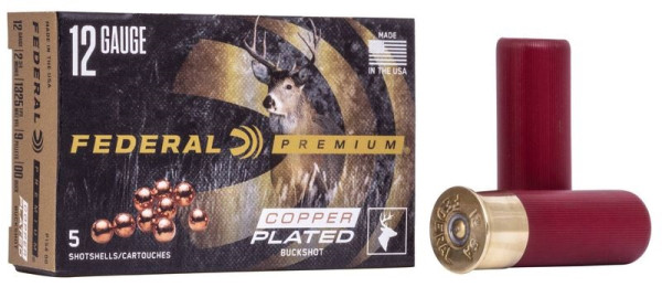 FEDERAL PREMIUM VITAL SHOK BUCKSHOT .12GA 2 3/4_MAX 9 PELLETS-00 BUCK, VPE:5 STÜCK, #P15400