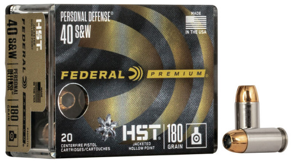 FEDERAL PREMIUM .40S&W 180GR HST JHP VPE: 50STÜCK, #P40HST1