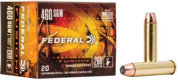 FEDERAL .460 S&W 260GR FUSION, VPE:20STÜCK, #F460FS1
