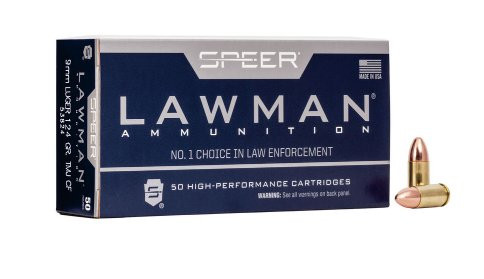 SPEER LAWMAN 9MM LUGER 124GR TMJ-RK CLEAN-FIRE, VPE:50STÜCK, #53824