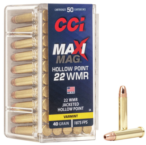 CCI MAXI MAG .22WMR JHP 40GR VPE: 50STÜCK, #0024