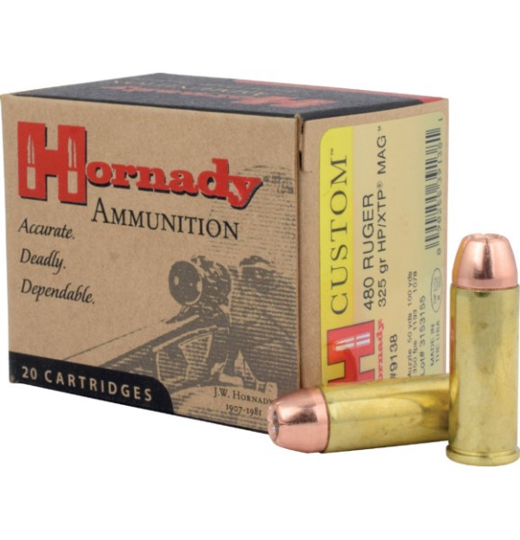 HORNADY CUSTOM .480 RUGER 325GR XTP/MAG, VPE: 20STÜCK, #9138