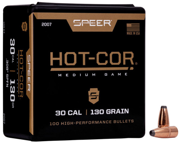 SPEER HOT-CORE .30/.308 130GR SPFN, VPE: 100STÜCK, #2007