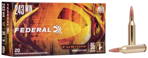 FEDERAL FUSION .243 WIN 95GR SP, VPE: 20STÜCK, #F243FS1