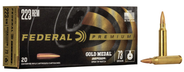 FEDERAL GOLD MEDAL .223 REM, 73GR BERGER HYBRID BTHP, VPE: 20STÜCK, #GM223BH73