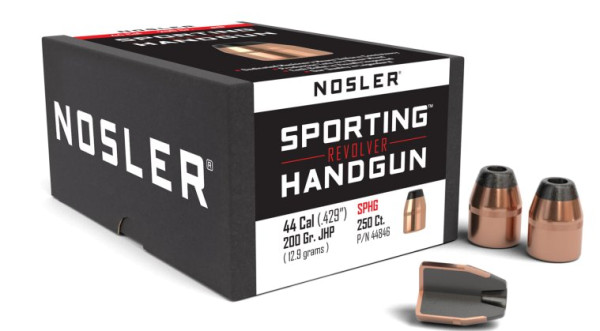 NOSLER SPORTING HANDGUN .44/.429 200GR JHP, VPE:250STÜCK, #44846